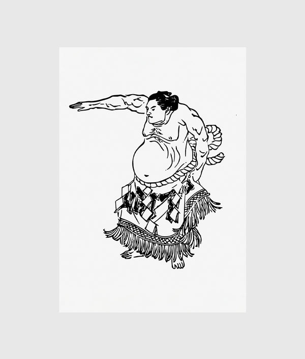 Sumo wrestler drawing