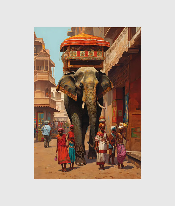 Elephant Convoy Tapestry