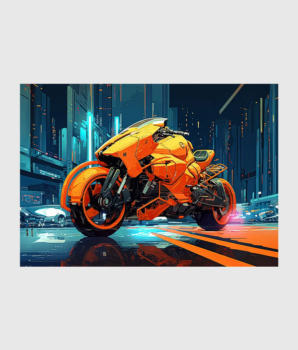 Orange motorcycle