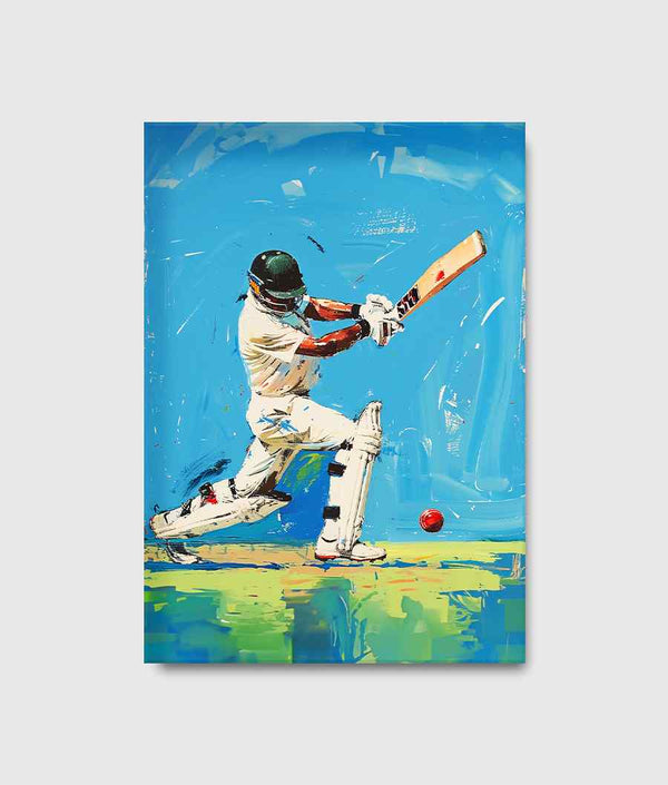 Old Painting of  Cricket Player