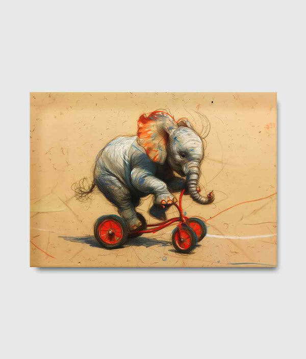 Elephant on  Tricycle