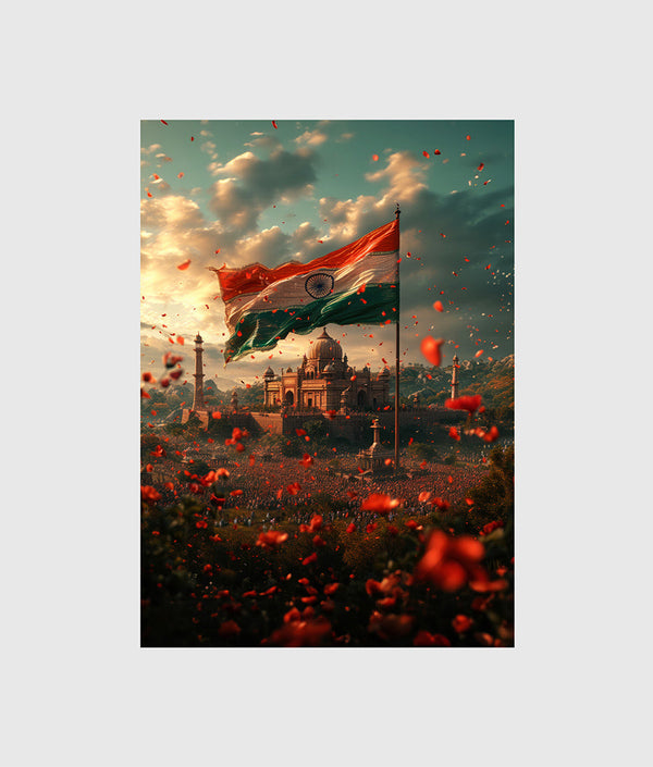 Flag at the Taj