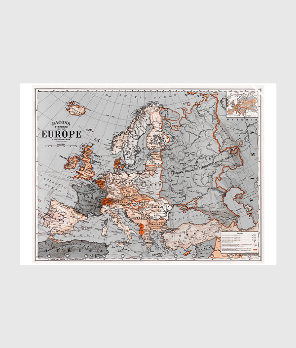 Bacons Standard Map of Europe