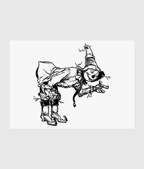 Wizard Of Oz Scarecrow Drawing Print