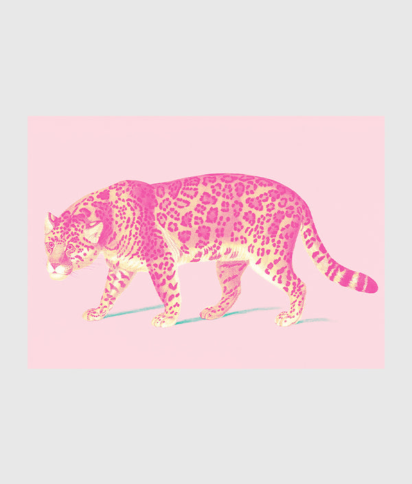 Pink Jaguar Painting