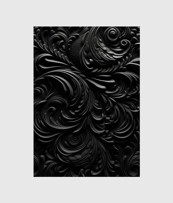 A Black Embossed Dark Pattern Shadow