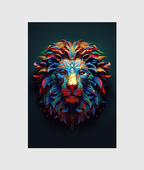 Colorful Lion Head