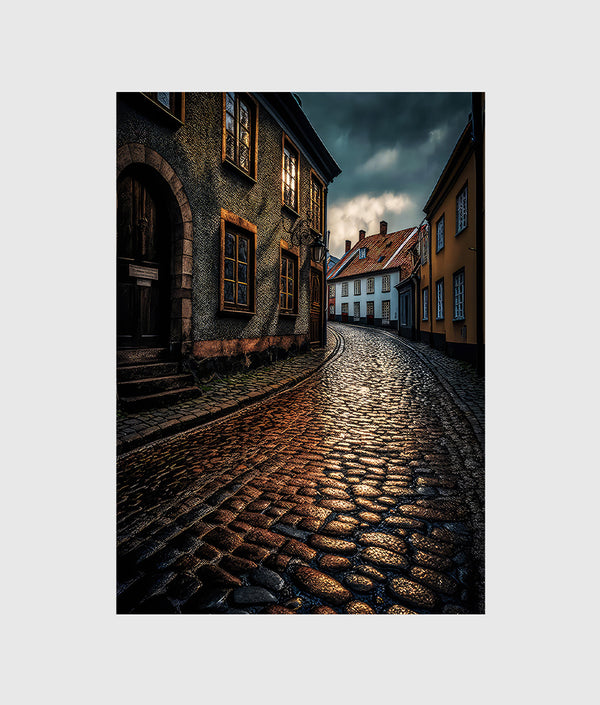 Nostalgic walk through cobblestone streets