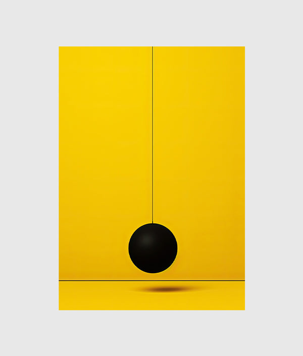 Blank yellow minimalist poster