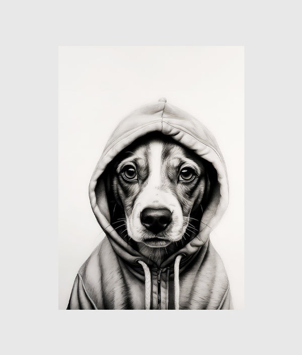 Cute Dog In A Hoodie