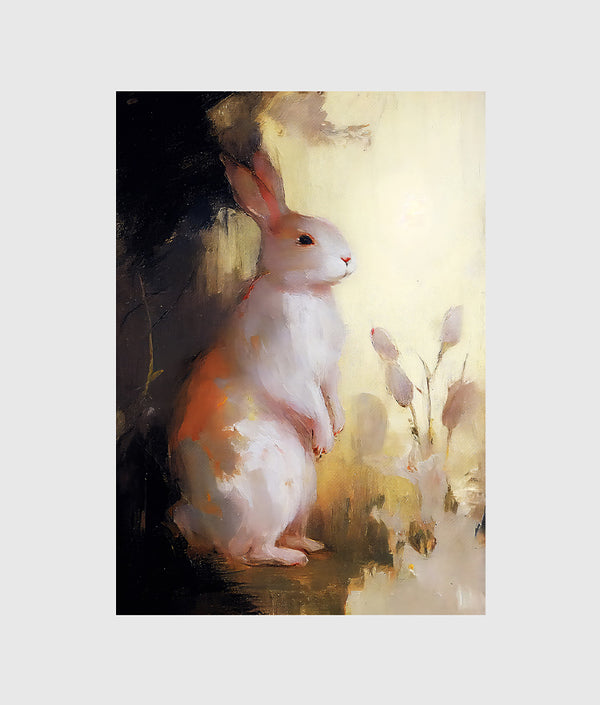 Oil painted rabbit